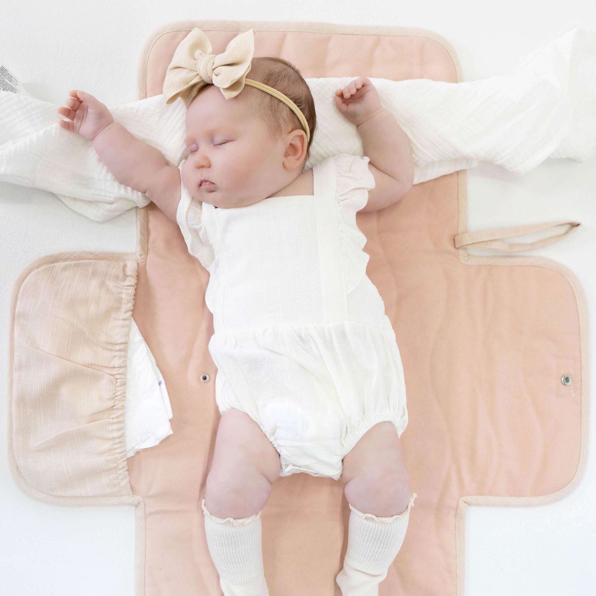 Trocador Portátil Toddlekind Mini Maven Blush - Smart Storage and Easy Use