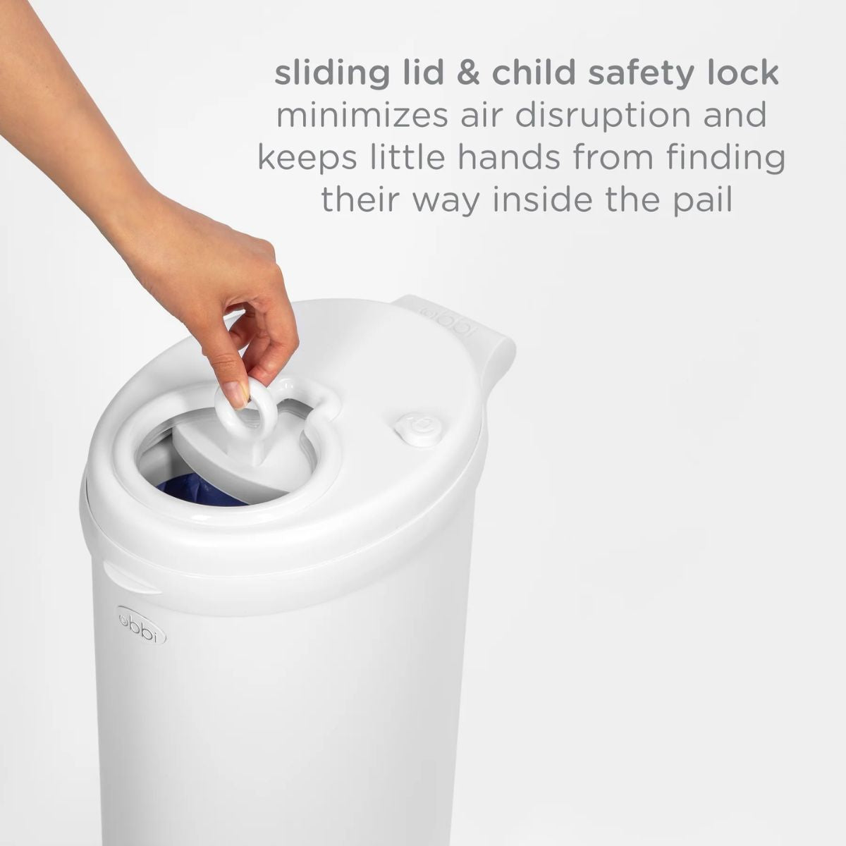 Ubbi Steel Diaper Pail Odor Control System - White - Safe and Family Friendly Design